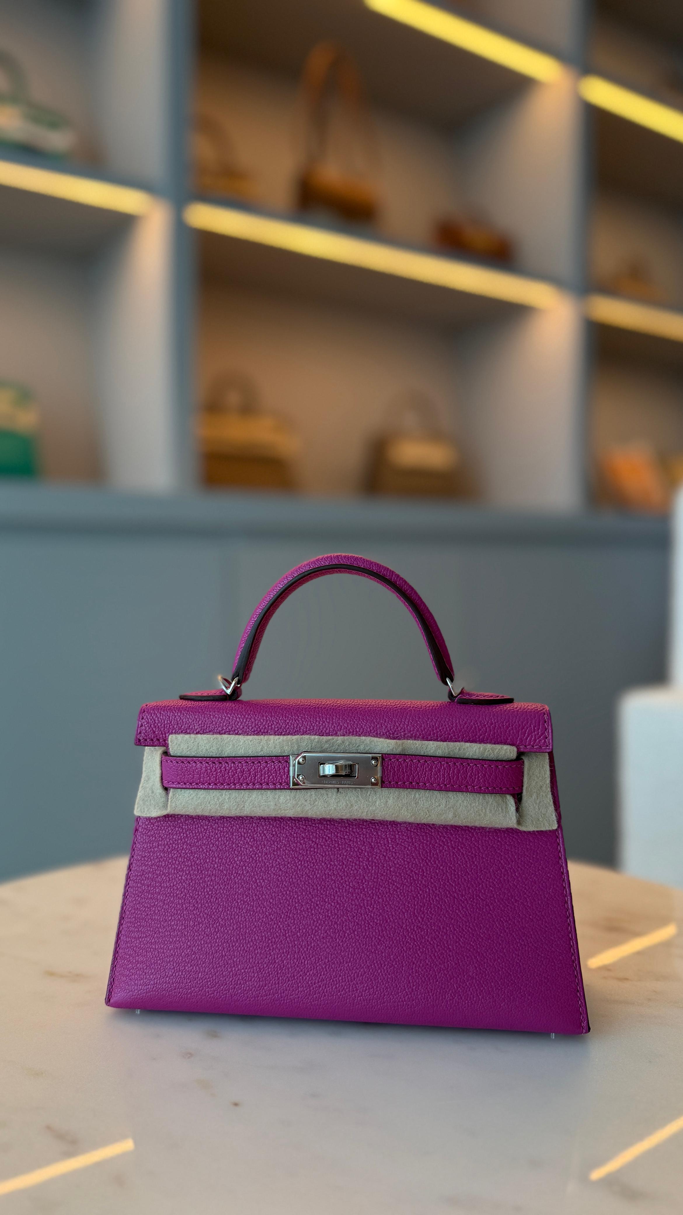 Hermès Kelly 20 Mini Magnolia Chèvre