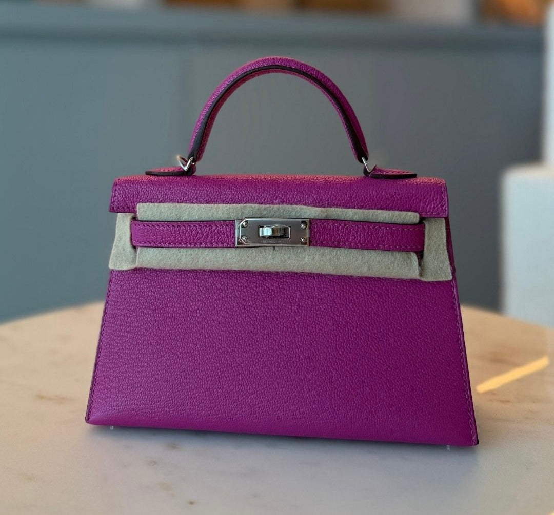 Hermès Kelly 20 Mini Magnolia Chèvre