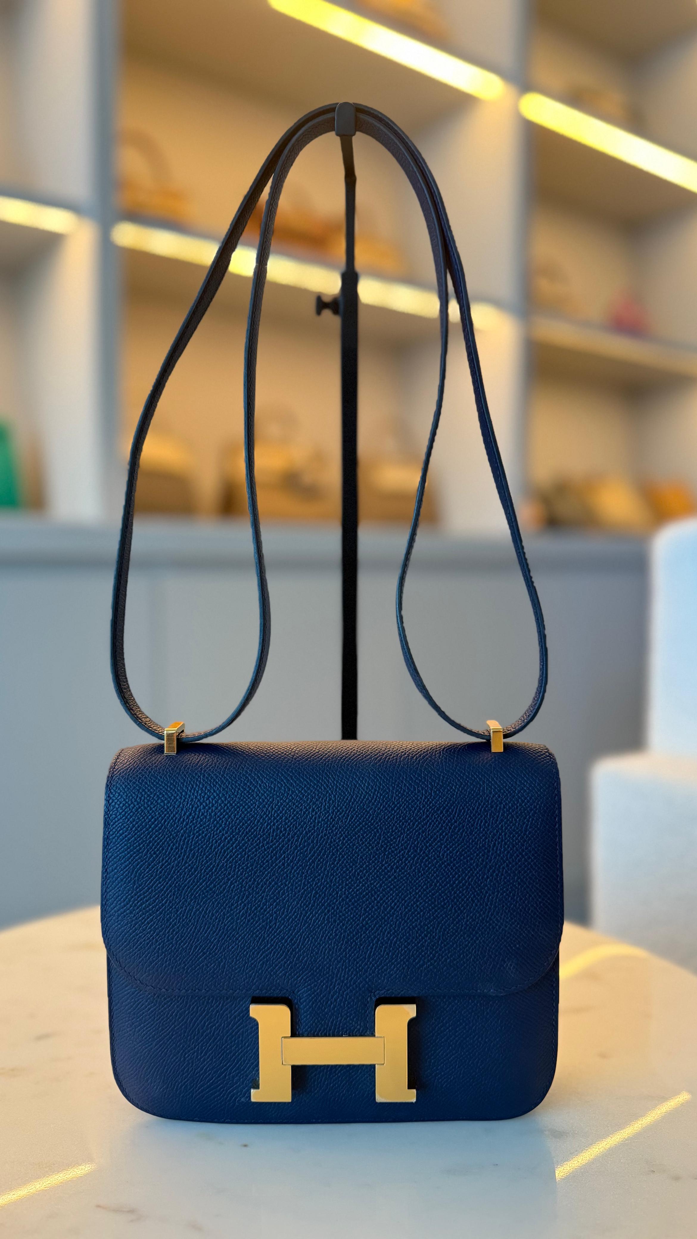 Hermès Constance 18 Navy Epsom