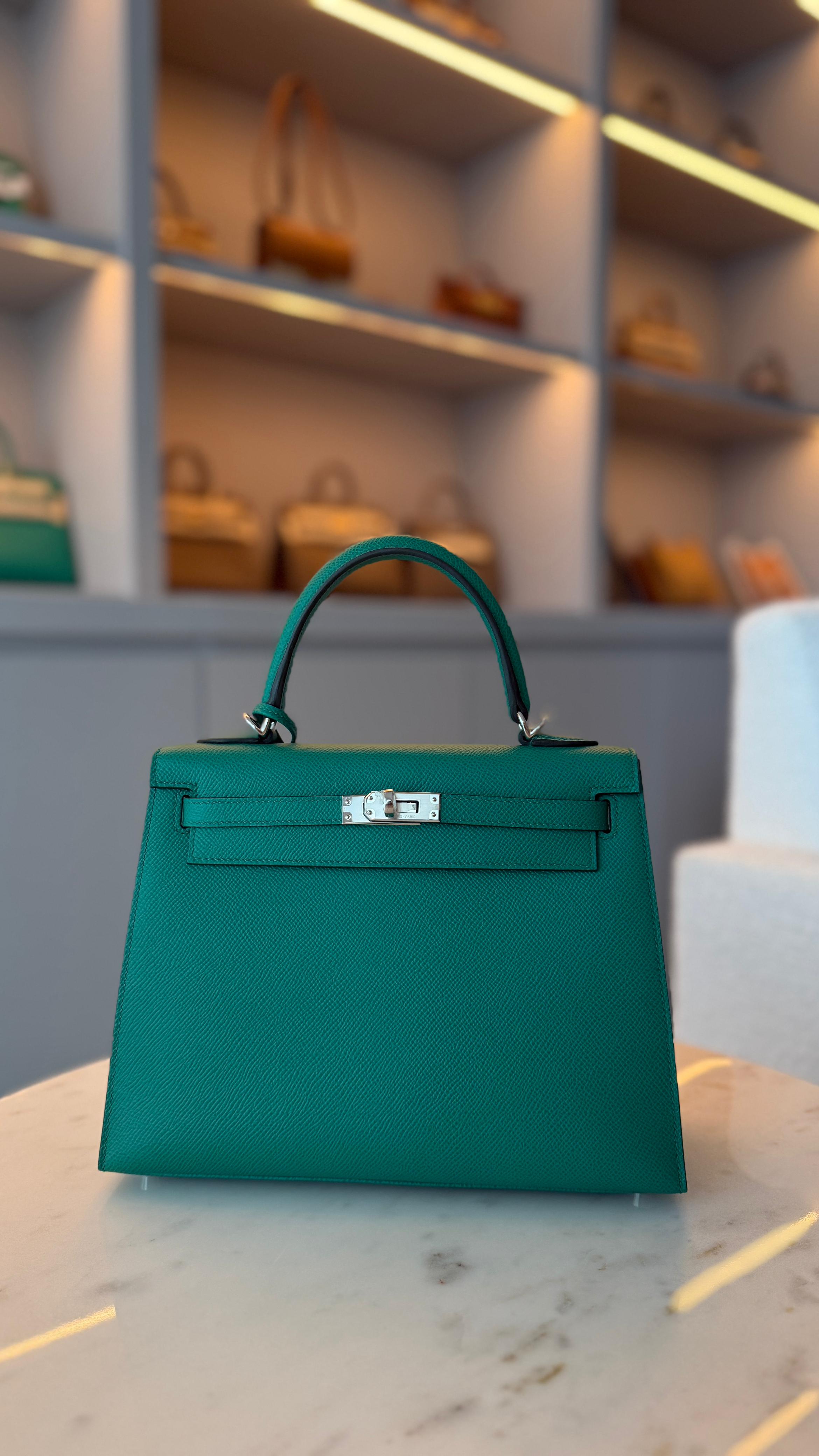 Hermès Kelly 25 Vert Jade Epsom