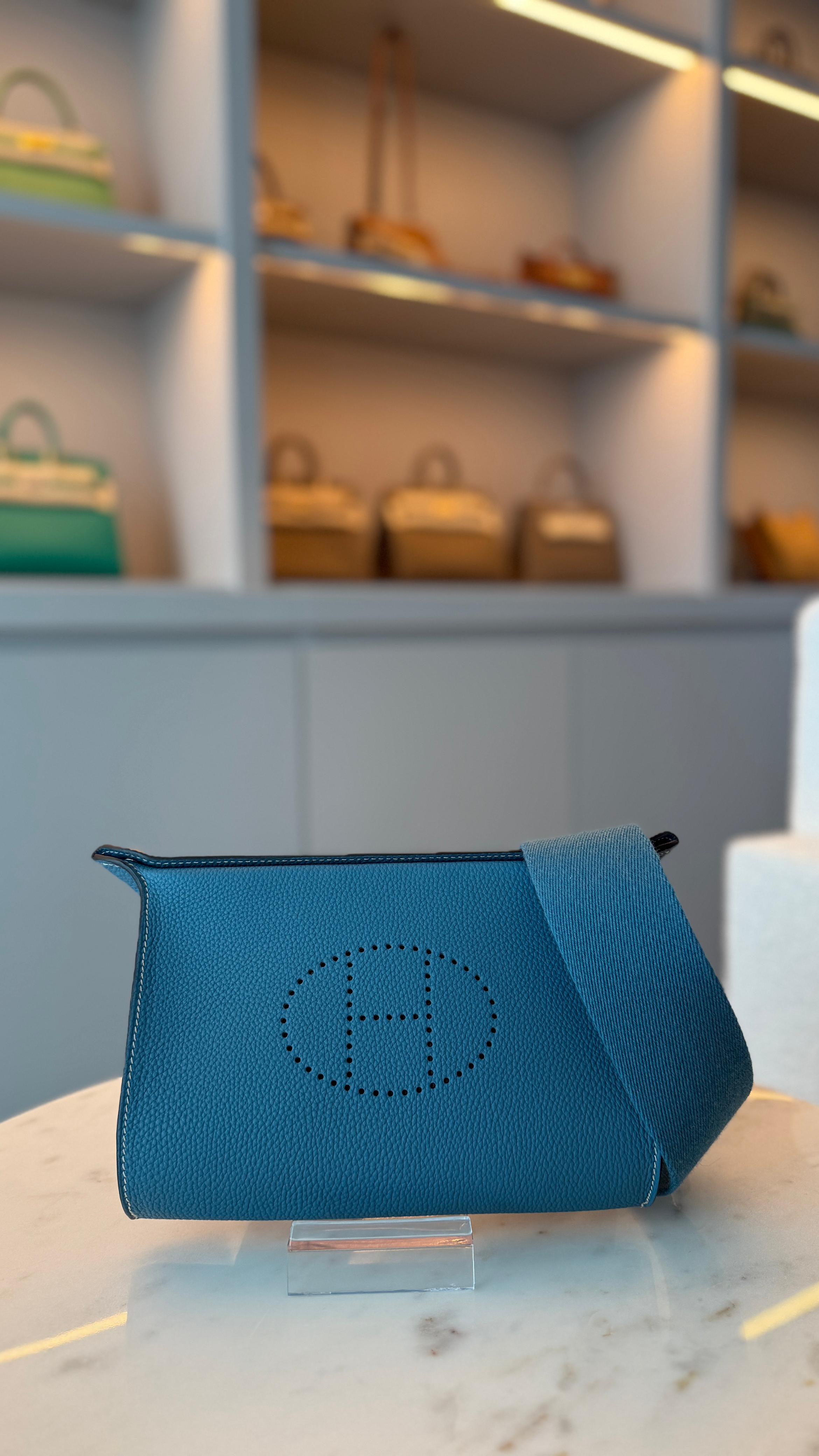 Hermès Videpoches 27 Blue Jean Clemence