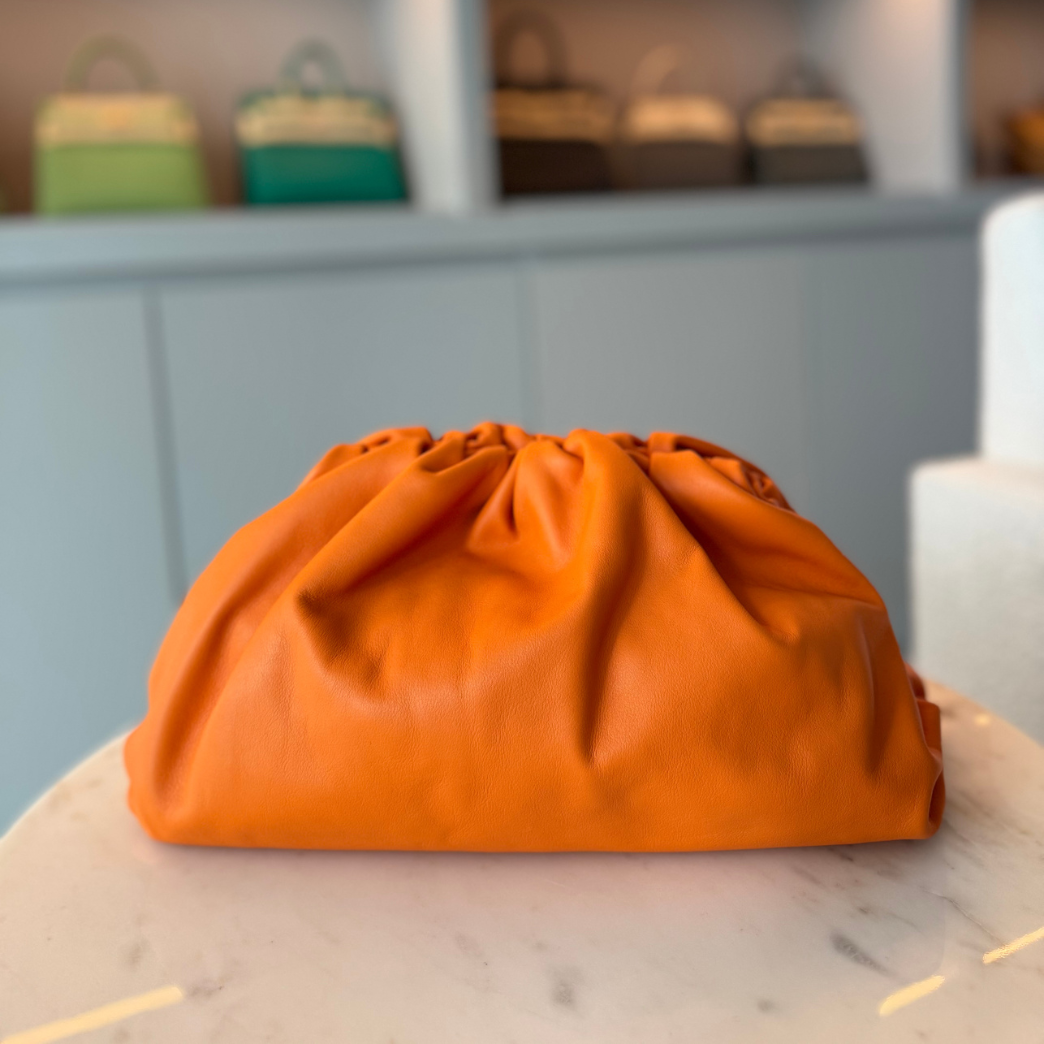 Bottega Veneta Large Pouch Orange Smooth
