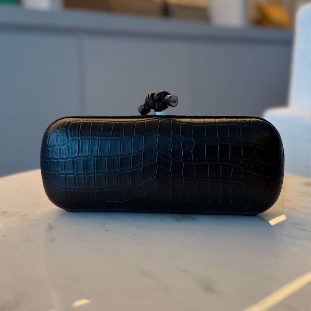 Bottega Veneta Long Knot Black Alligator