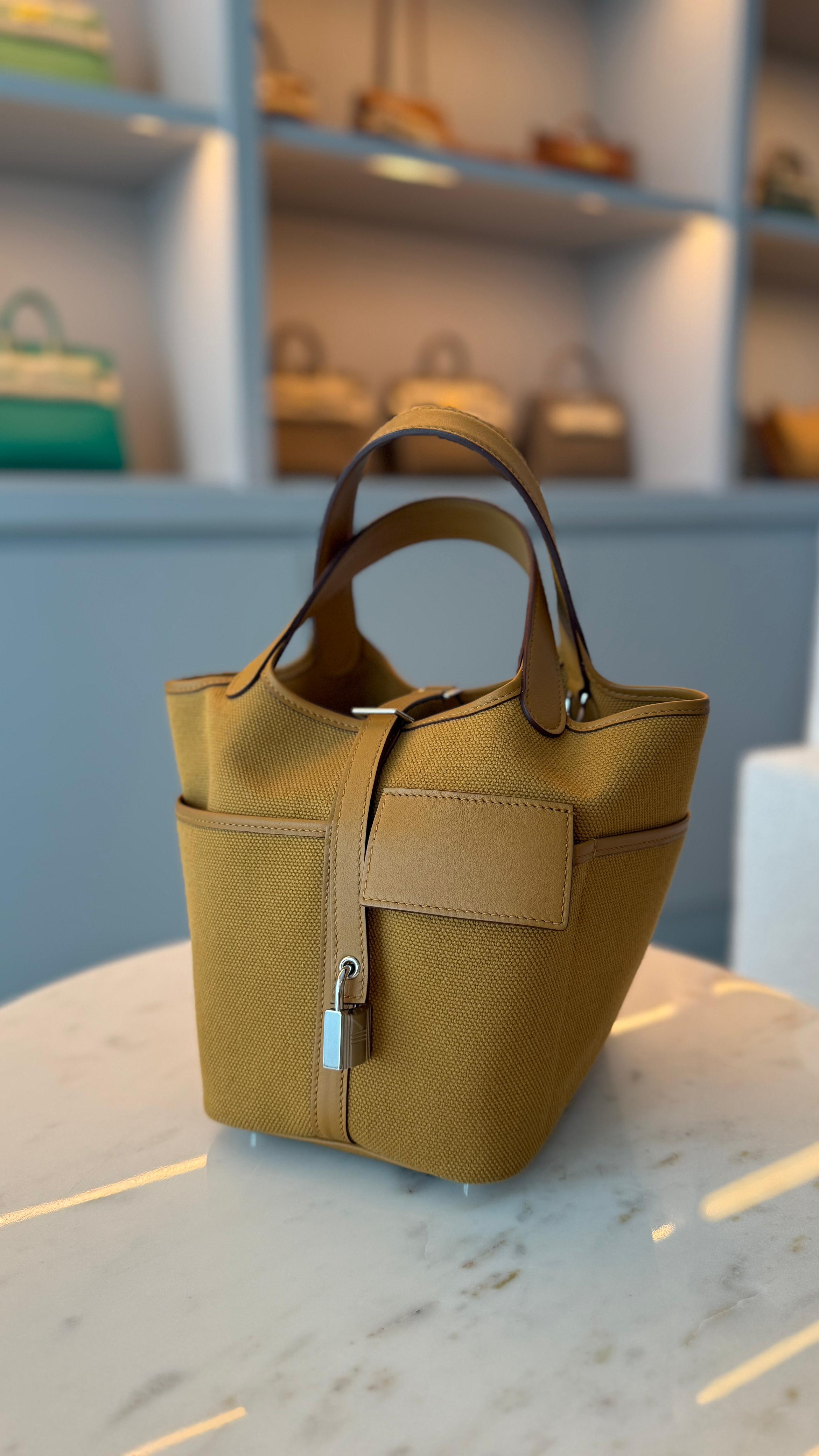 Hermès Picotin Cargo Limited Edition 18 Sesame Canvas and Swift