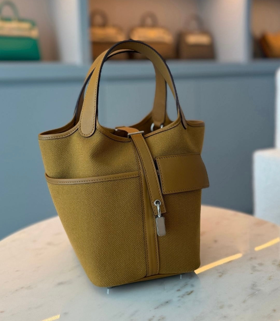 Hermès Picotin Cargo Limited Edition 18 Sesame Canvas and Swift