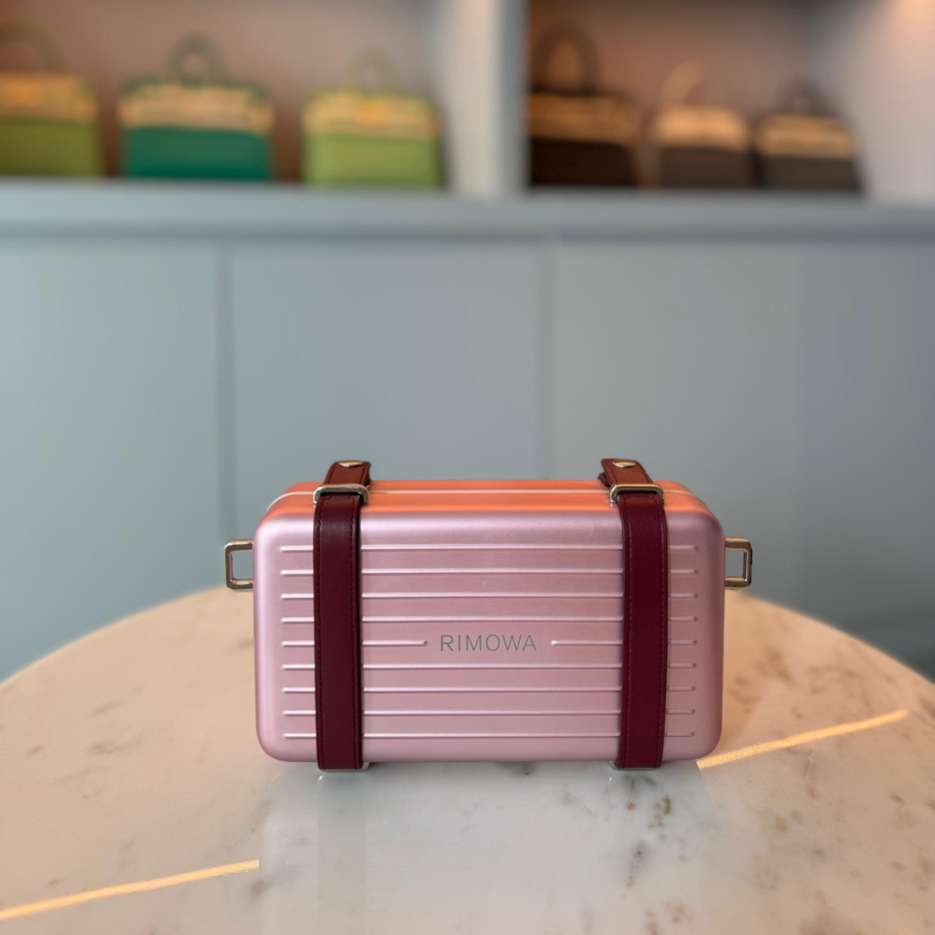 Dior x Rimowa Crossbody Rose Metal with Leather