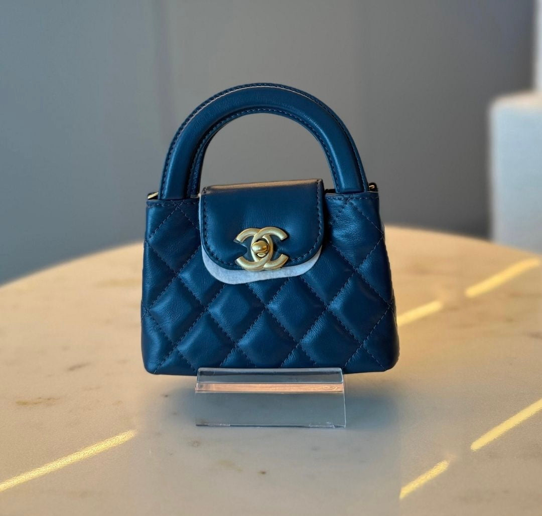 Chanel Kelly Navy Lambskin