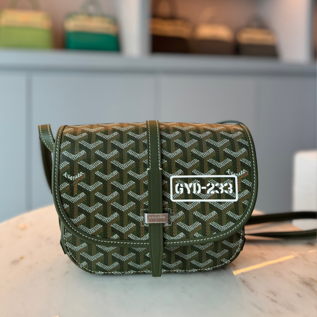 Goyard Belvedere PM Khaki Canvas with Leather