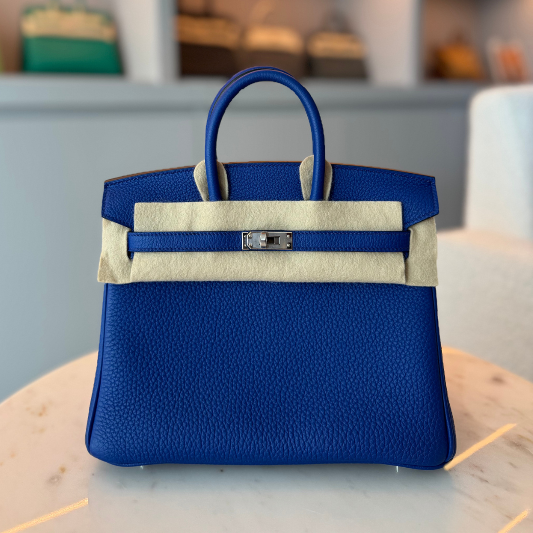 Hermès Birkin 25 Blue Royal with Capucine Interior Togo