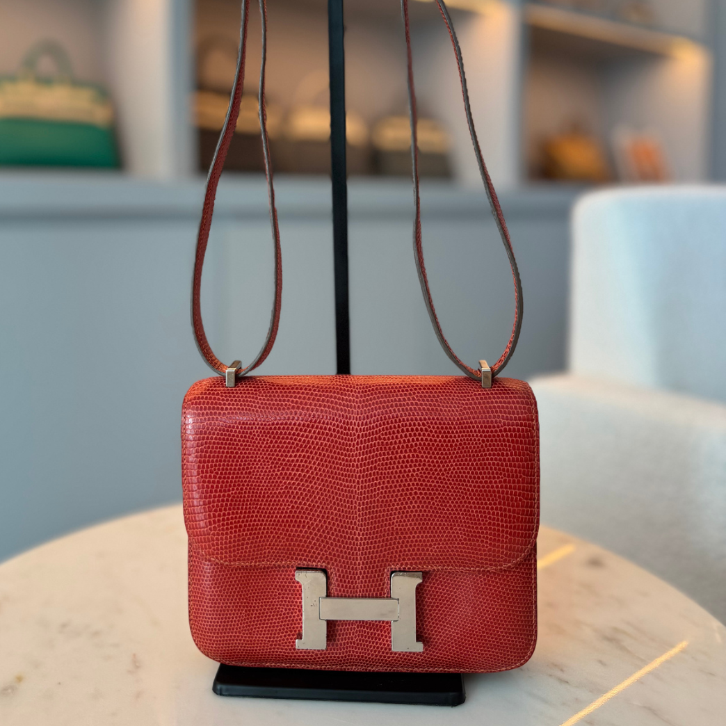 Hermès Constance 19 (Mini) Sanguine Niloticus Lizard