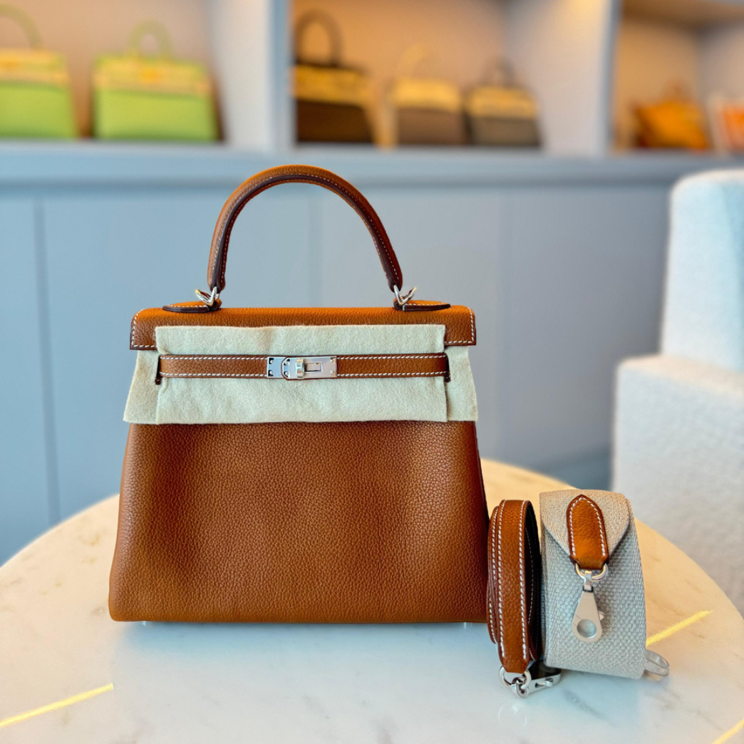 Hermès Kelly 25 Fauve Barenia