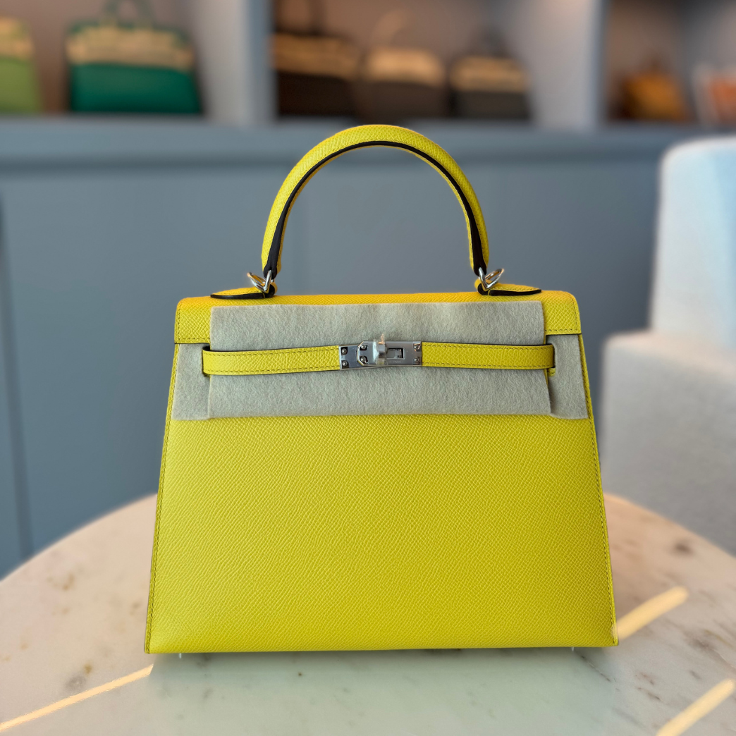 Hermès Kelly 25 Jaune Amber Epsom