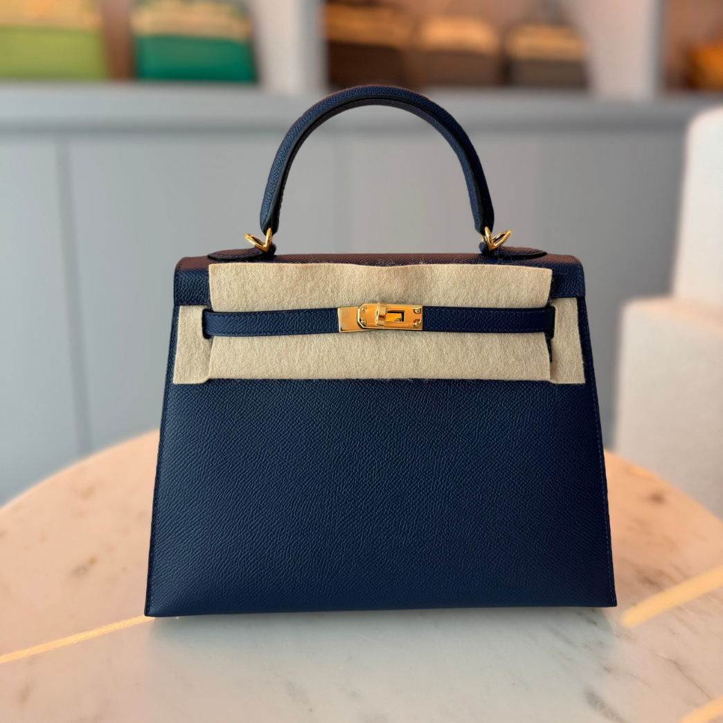 Hermès Kelly 25 Navy Epsom