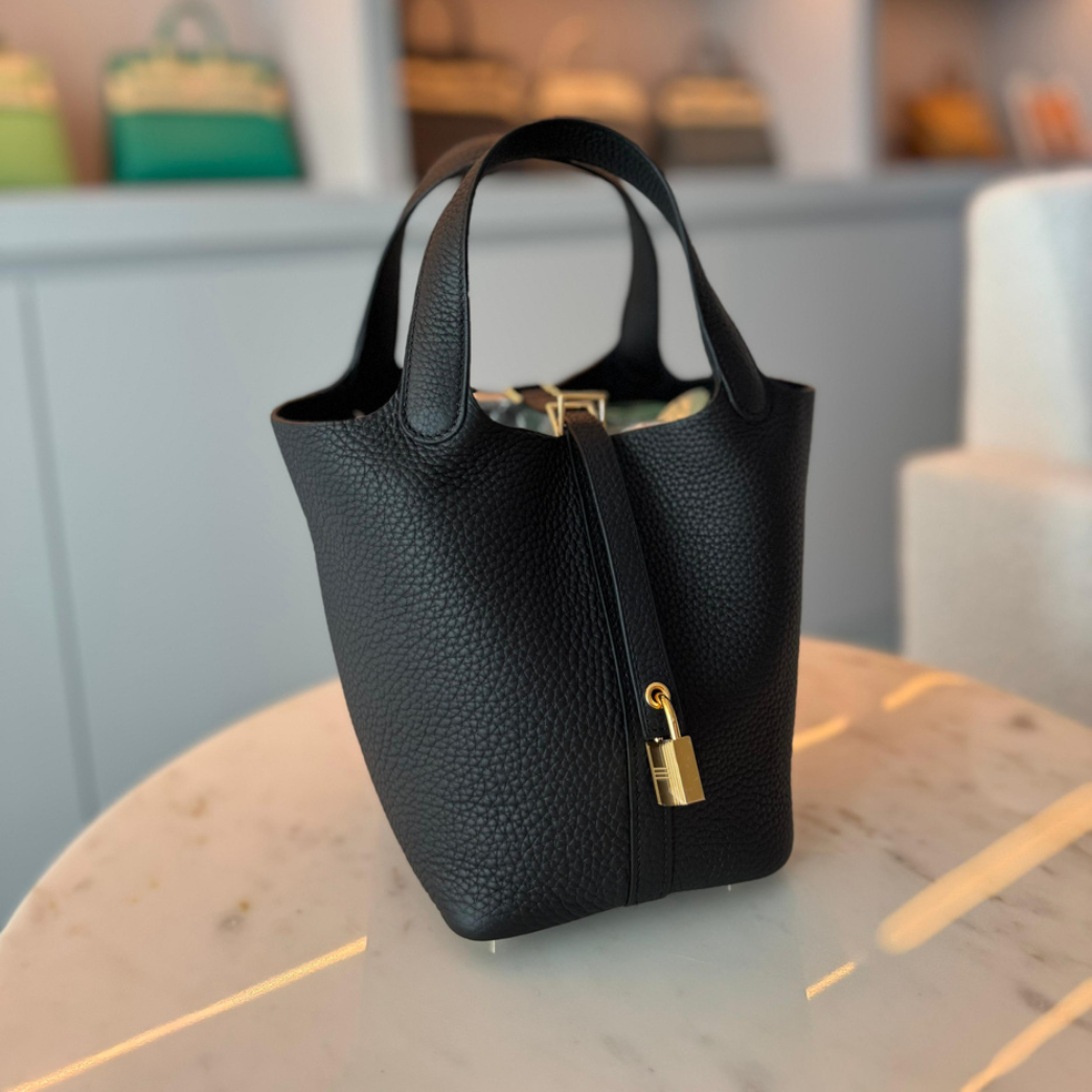 Hermès Picotin 18 Black Clemence
