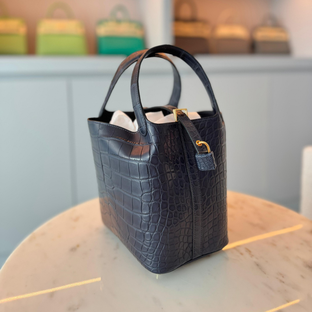 Hermès Picotin 18 Blue Indigo (Matte) Alligator